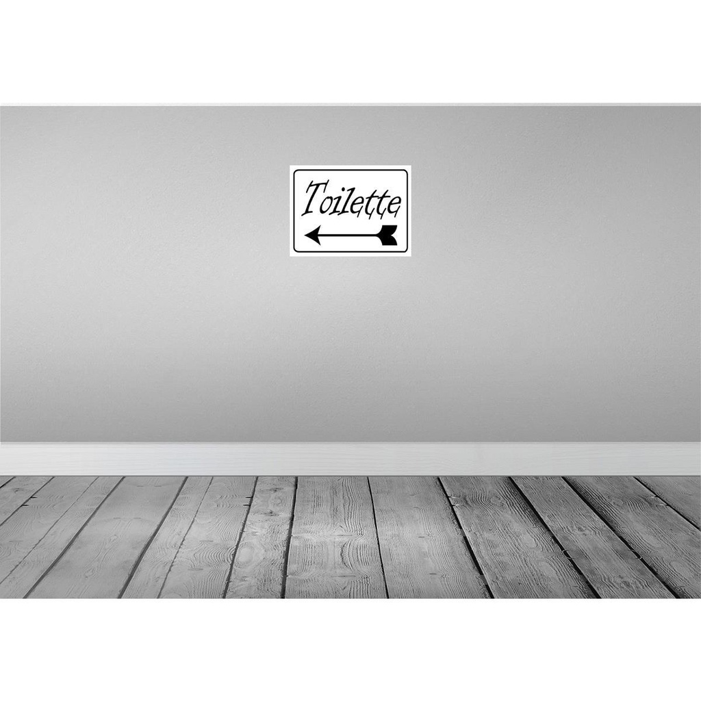 [LA-118904] Blechschild 30x40 cm Toiletten Pfeil links Warnschild Hinweisschild Sicherheit Vorsicht Bild 2