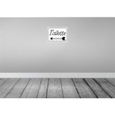 [LA-118904-H] Holzschild 30x40 cm Toiletten Pfeil links Warnschild Hinweisschild Bild 2