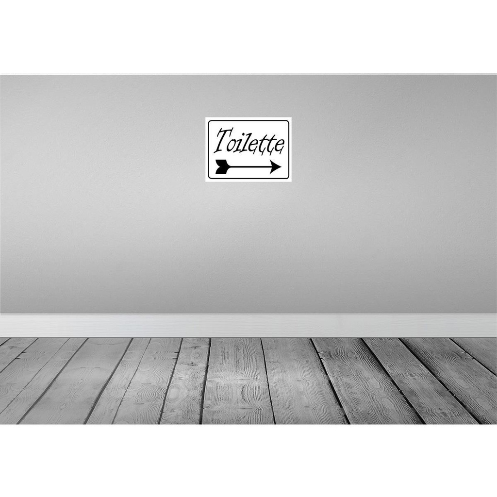 [LA-118905] Blechschild 30x40 cm Toilette Pfeil rechts Warnschild Hinweisschild Sicherheit Vorsicht Bild 2