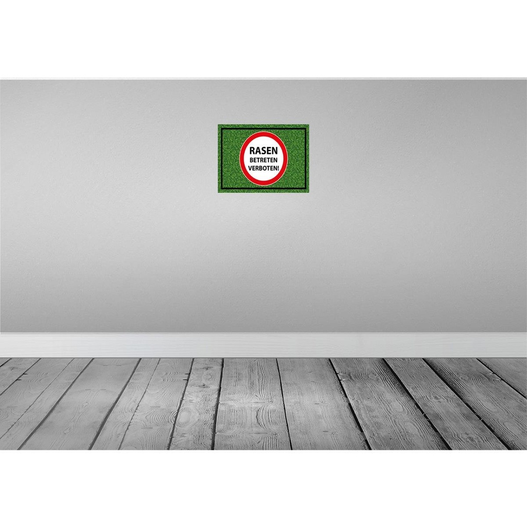 [LA-118928] Blechschild 30x40 cm Rasen Betreten verboten Warnschild Hinweisschild Sicherheit Vorsicht Bild 2