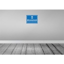 [LA-118930] Blechschild 30x40 cm Stammtisch hier sitzen blau Dekoration Spruch Zitat Bild 2