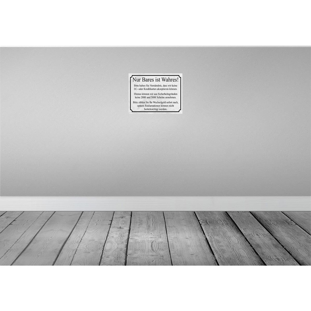 [LA-118931-H] Holzschild 30x40 cm Nur Bares ist Wahres Dekoration Bild 2