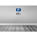 [LA-118954] Blechschild 40x30 cm nur Parkausweis für Behinderte Parkplatzschild Bild 2