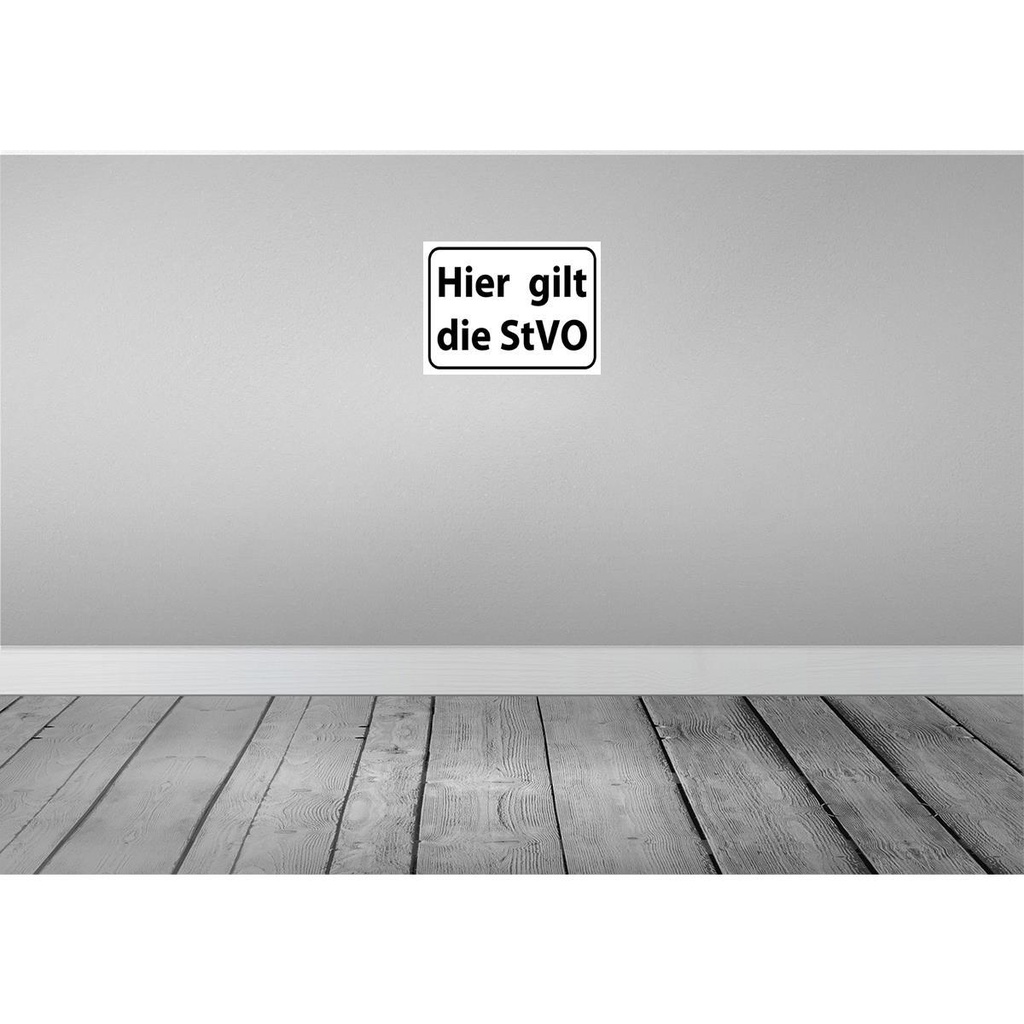 [LA-118955] Blechschild 30x40 cm hier gilt StVO Verkehrs Dekoration Warnschild Hinweisschild Sicherheit Vorsicht Bild 2