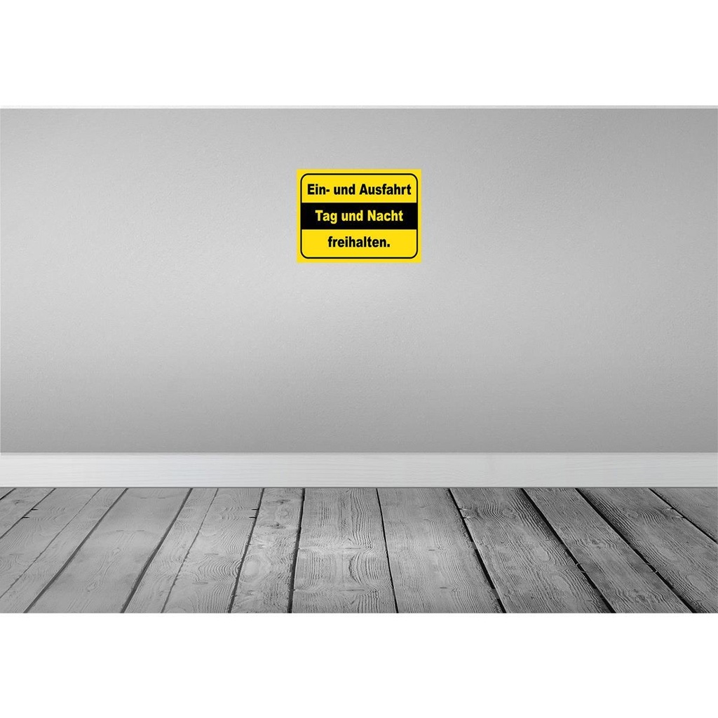 [LA-118959] Blechschild 30x40 cm Ausfahrt Tag Nacht freihalten Dekoration Warnschild Hinweisschild Sicherheit Vorsicht Bild 2