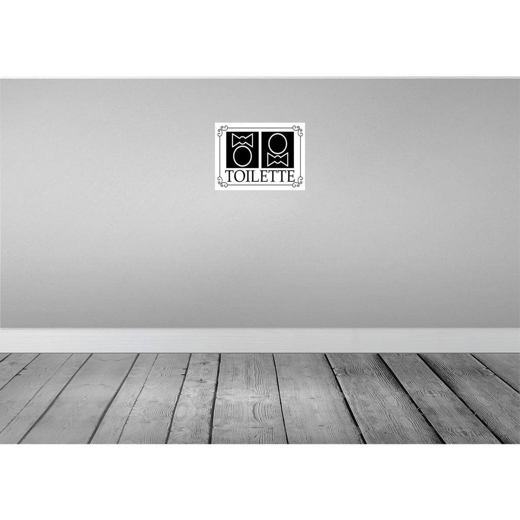[LA-118963] Blechschild 30x40 cm WC Piktogramm Toilette Warnschild Hinweisschild Sicherheit Vorsicht Bild 2
