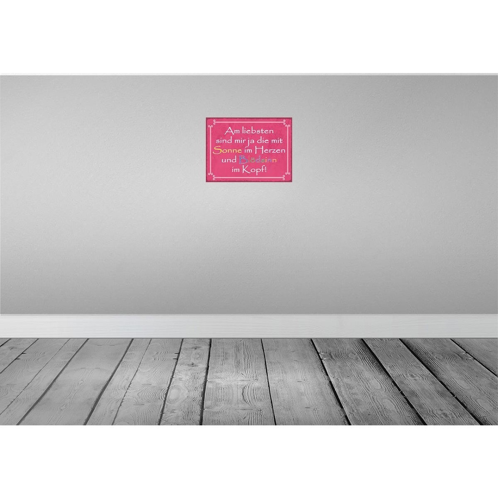 [LA-118977] Blechschild 30x40 cm am liebsten sind die mit Sonne Spruch Zitat Bild 2