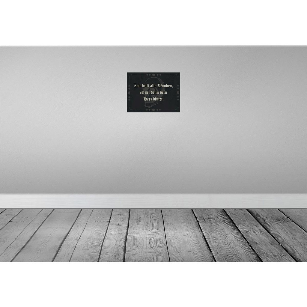 [LA-118988] Blechschild 30x40 cm Zeit heilt alle Wunden es sei Dekoration Spruch Zitat Bild 2