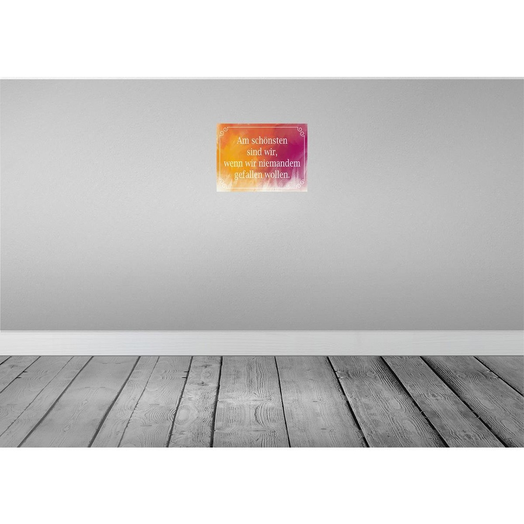 [LA-118994] Blechschild 30x40 cm am schönsten sind wir wenn Spruch Zitat Bild 2