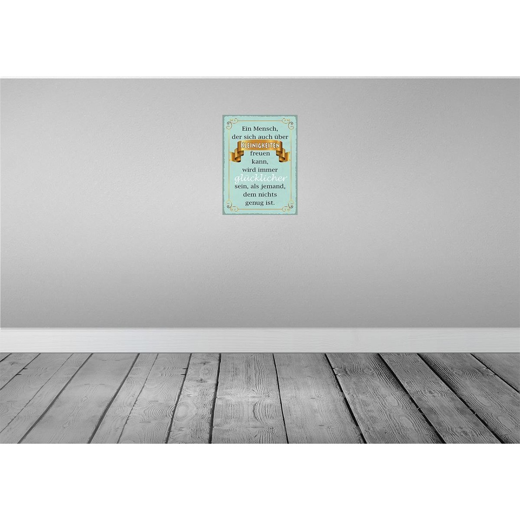 [LA-119004-H] Holzschild 40x30 cm Mensch der sich Kleinigkeiten Dekoration Bild 2