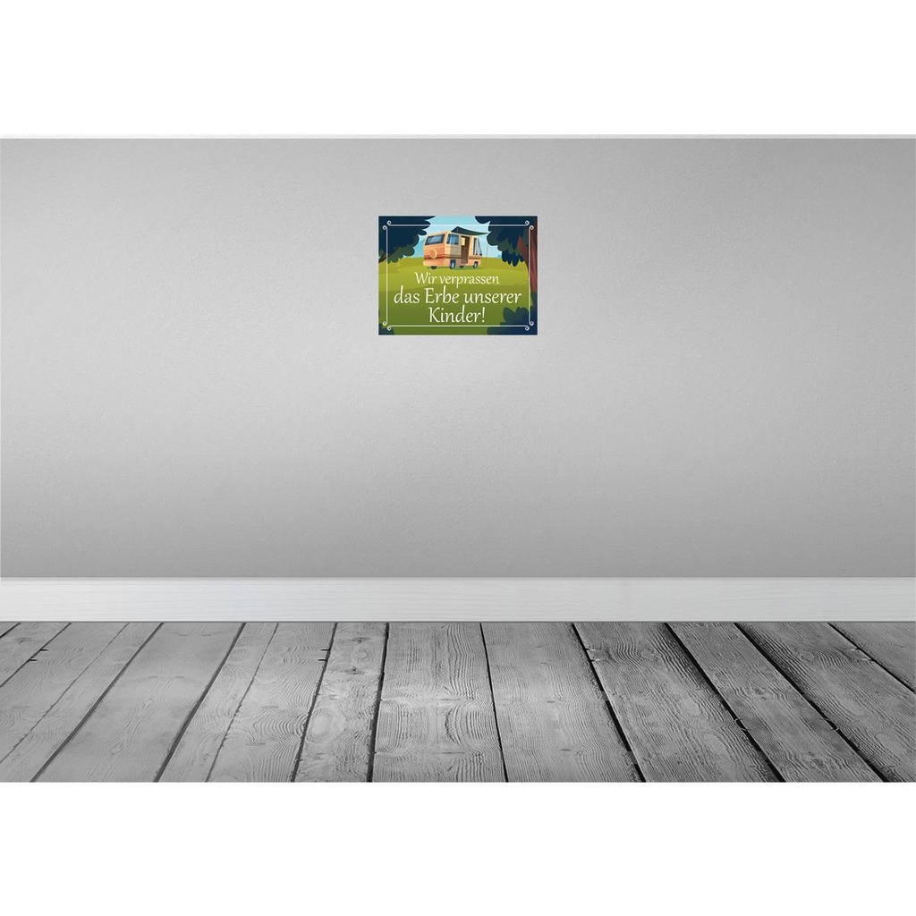 [LA-119027] Blechschild 30x40 cm verpassen Erbe unserer Kinder Dekoration Spruch Zitat Bild 2