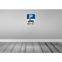 [LA-119033-H] Holzschild 40x30 cm Biker only Motorrad Parkplatzschild Bild 2