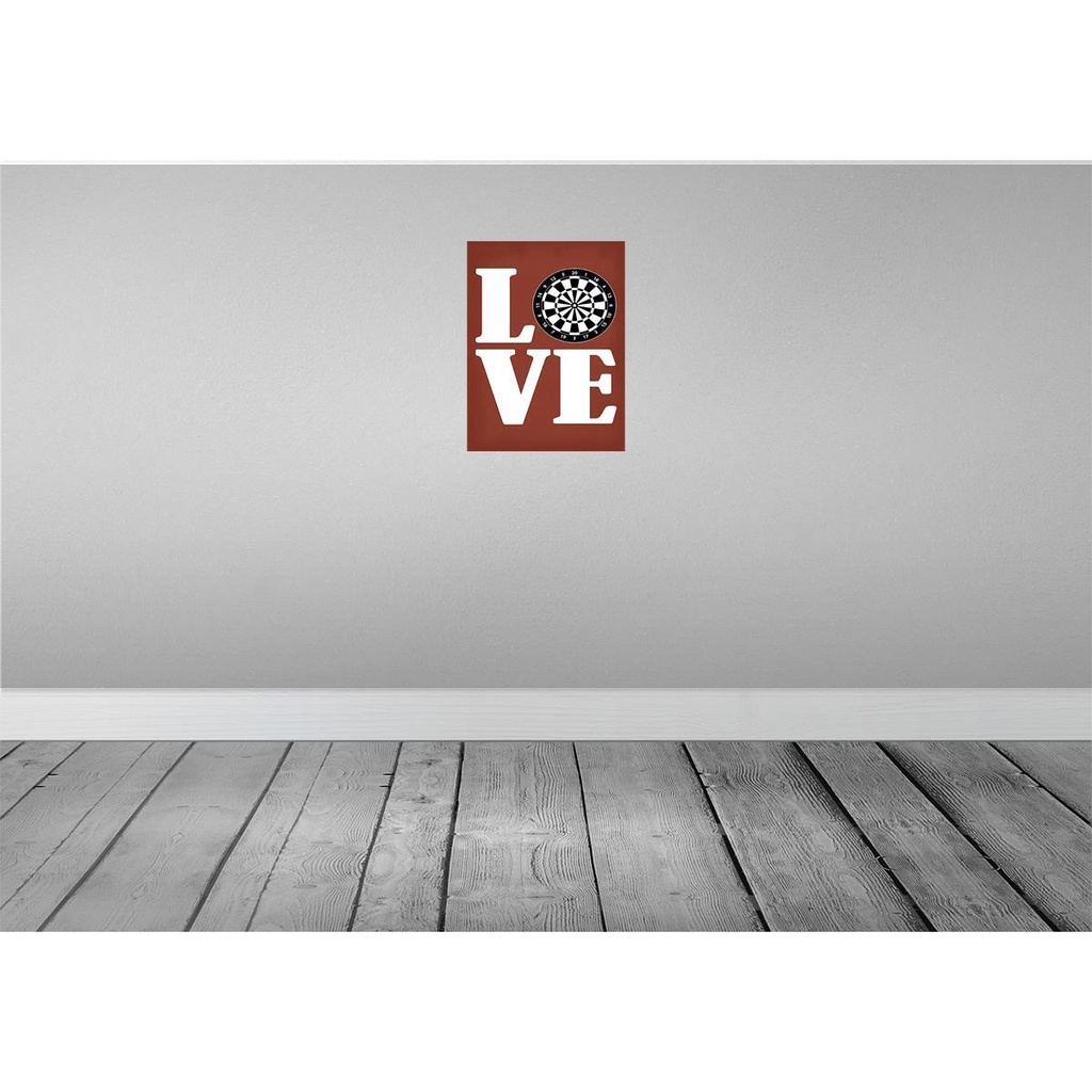 [LA-119046-H] Holzschild 40x30 cm Love Dart Sport Hobby Bild 2