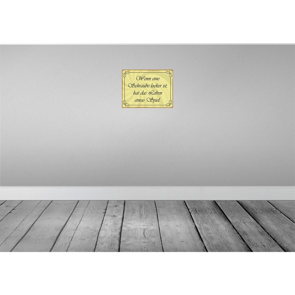 [LA-119053-H] Holzschild 30x40 cm Schraube locker Leben Spiel Dekoration Bild 2