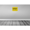 [LA-119058] Blechschild 30x40 cm im Betrieb ist alles elektrisch Spruch Zitat Bild 2