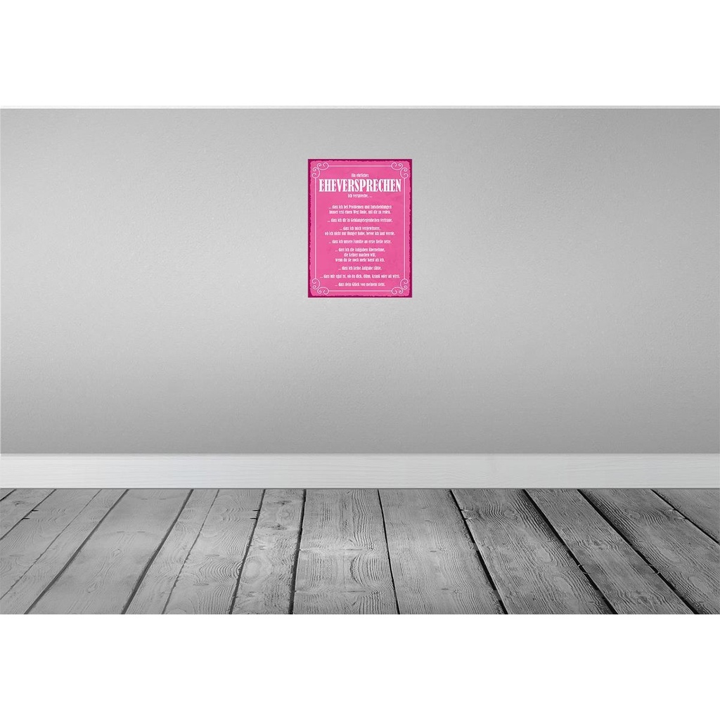 [LA-119062-H] Holzschild 40x30 cm ein ehrliches Eheversprechen Dekoration Bild 2