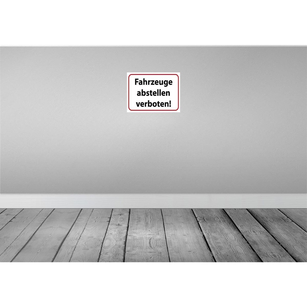 [LA-119069-H] Holzschild 30x40 cm Fahrzeuge abstellen verboten Warnschild Hinweisschild Bild 2