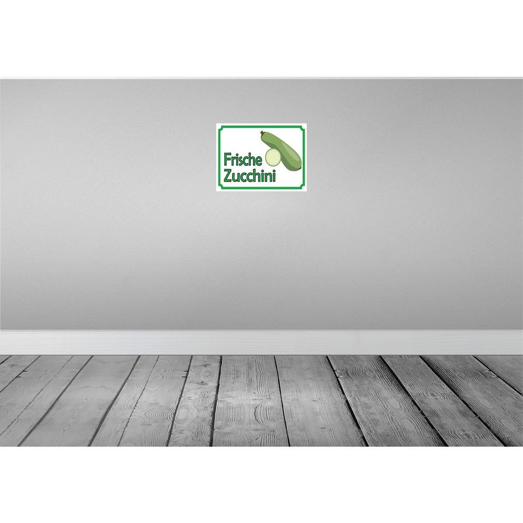 [LA-119071] Blechschild 30x40 cm frische Zucchini Hofladen Marktstand Laden Obst Gemüse Bild 2