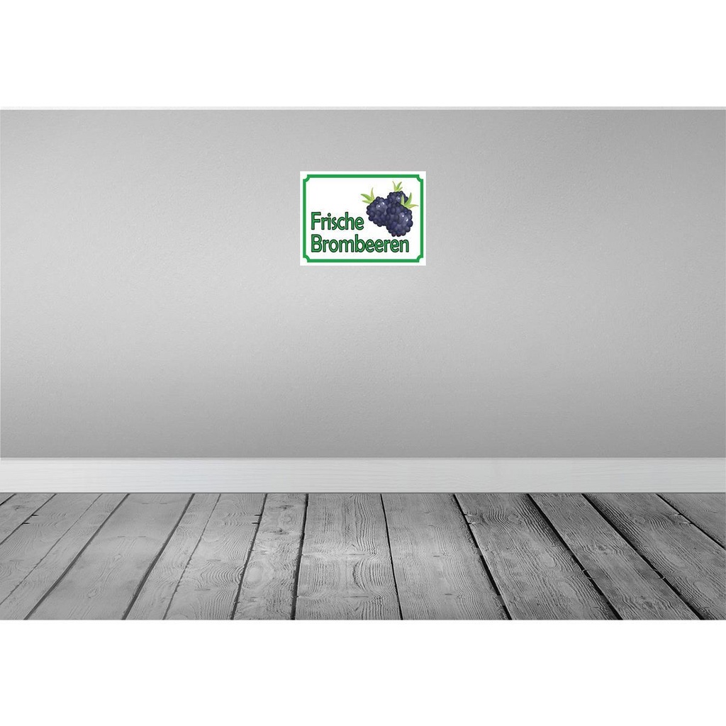[LA-119072-H] Holzschild 30x40 cm frische Brombeeren Hofladen Marktstand Laden Bild 2