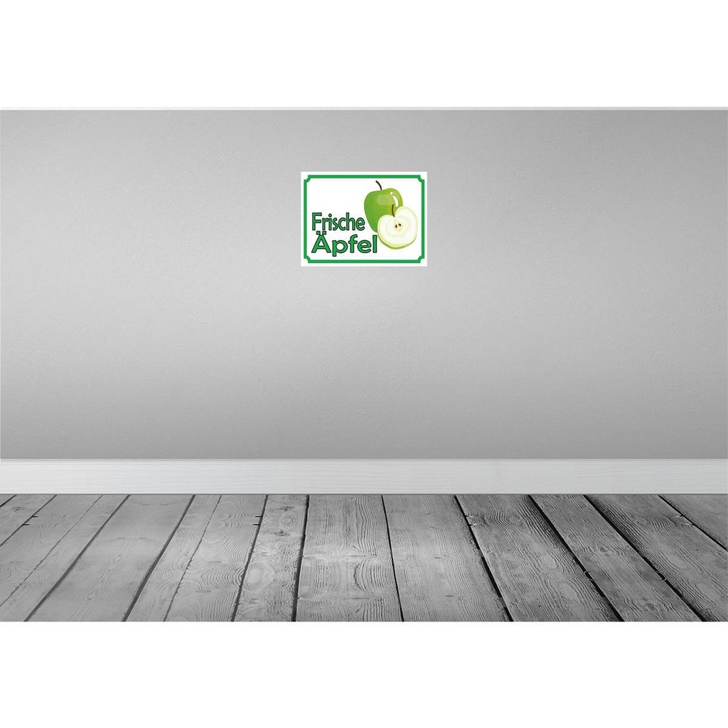 [LA-119073] Blechschild 30x40 cm frische Äpfel Verkauf Hofladen Marktstand Laden Obst Gemüse Bild 2