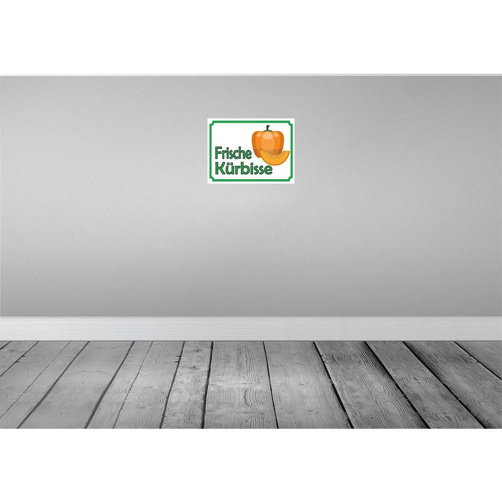 [LA-119074-H] Holzschild 30x40 cm frische Kürbisse Hofladen Marktstand Laden Bild 2
