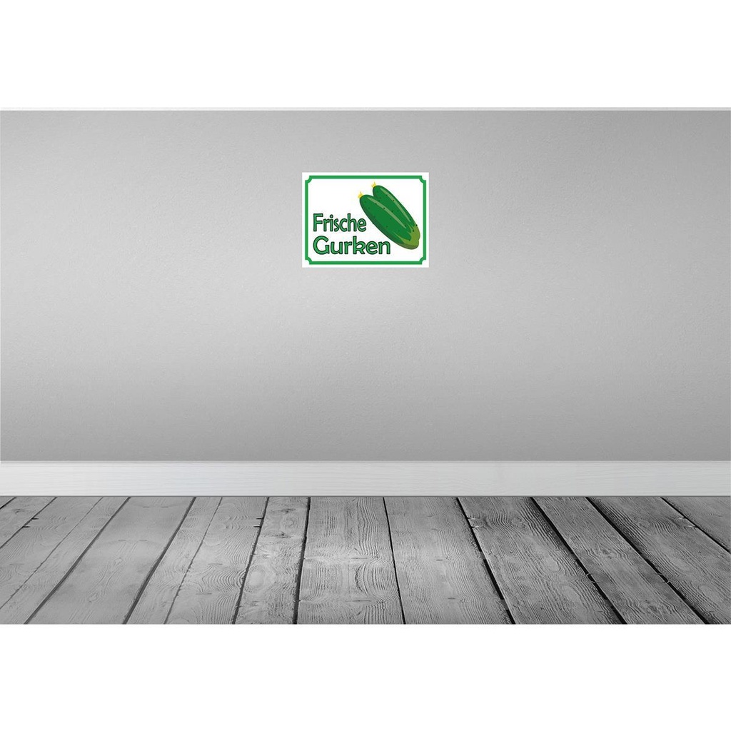 [LA-119077] Blechschild 30x40 cm frische Gurken Verkauf Hofladen Marktstand Laden Obst Gemüse Bild 2