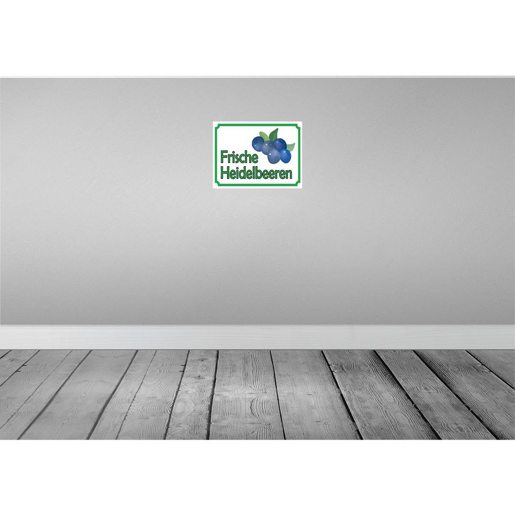 [LA-119078-H] Holzschild 30x40 cm frische Heidelbeeren Hofladen Marktstand Laden Bild 2