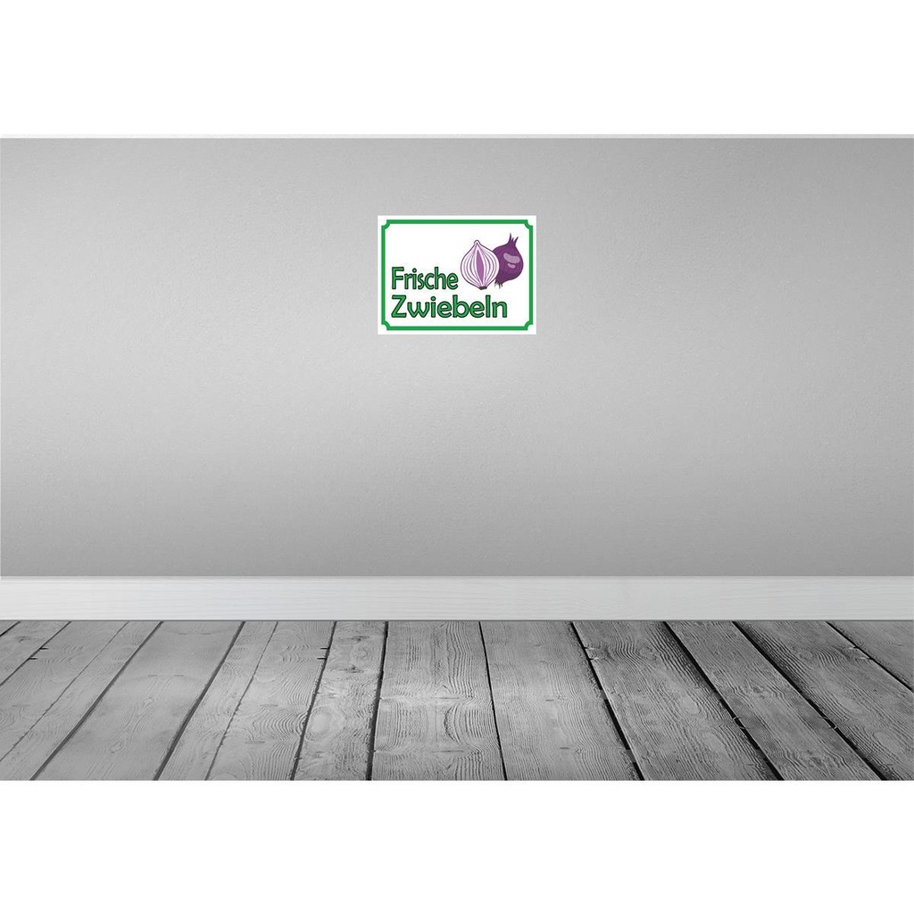 [LA-119079-H] Holzschild 30x40 cm frische Zwiebeln Hofladen Marktstand Laden Bild 2