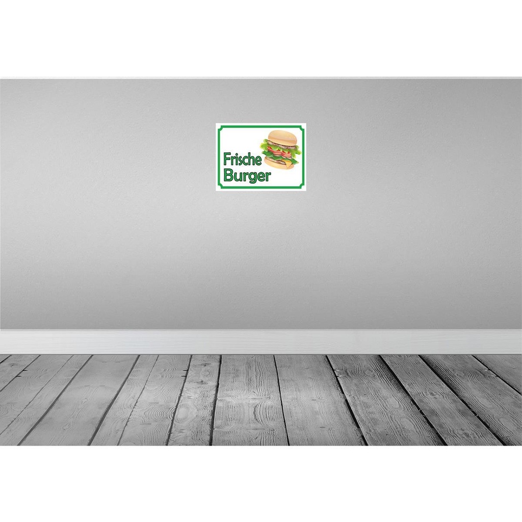 [LA-119081] Blechschild 30x40 cm frische Burger Restaurant Essen Trinken Bild 2