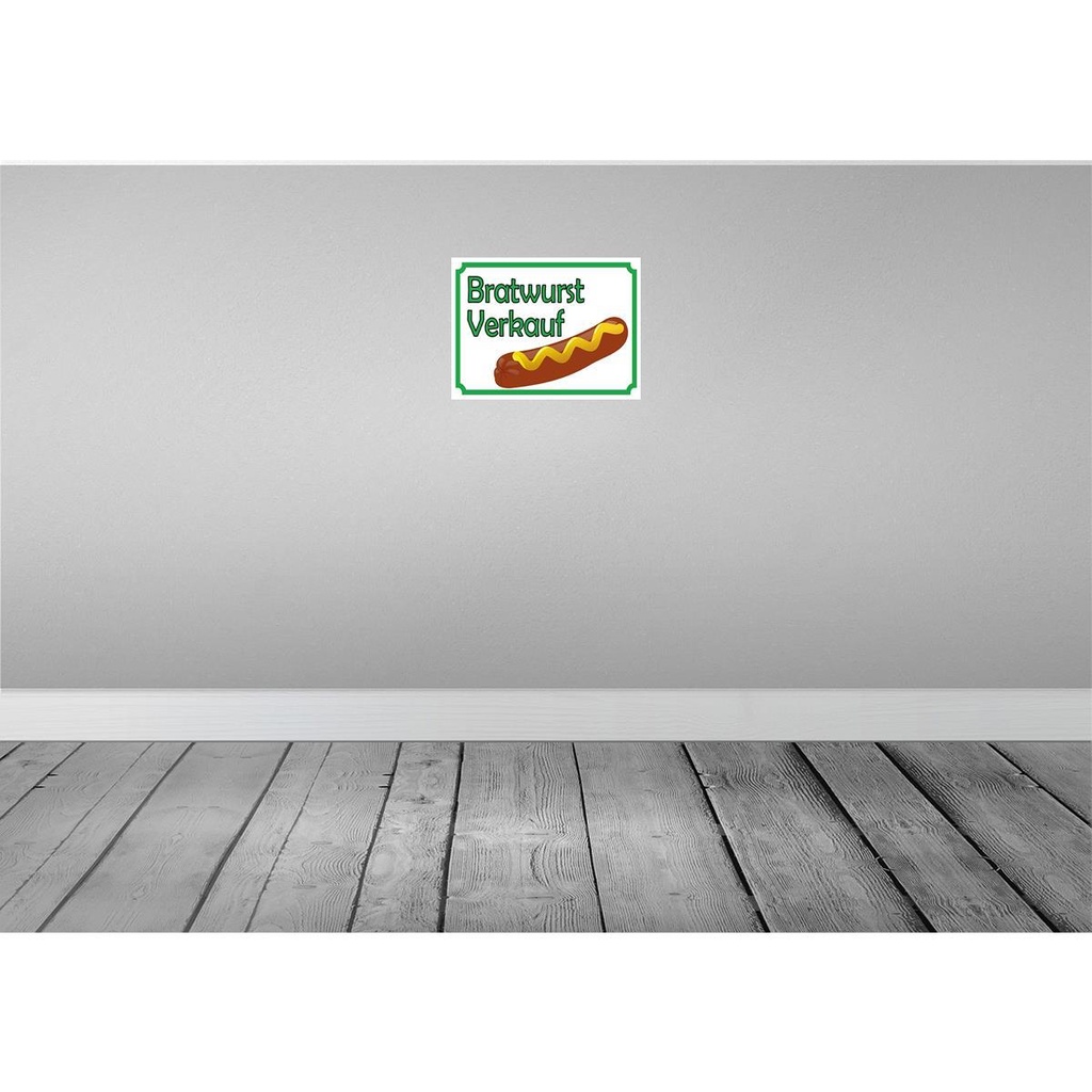 [LA-119082] Blechschild 30x40 cm Bratwurst Verkauf Restaurant Essen Trinken Bild 2