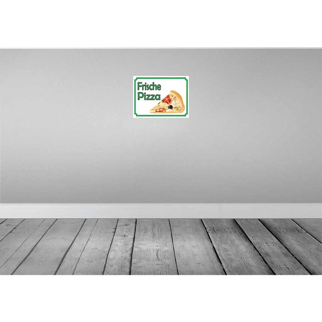 [LA-119083-H] Holzschild 30x40 cm frische Pizza Verkauf Essen Trinken Bild 2