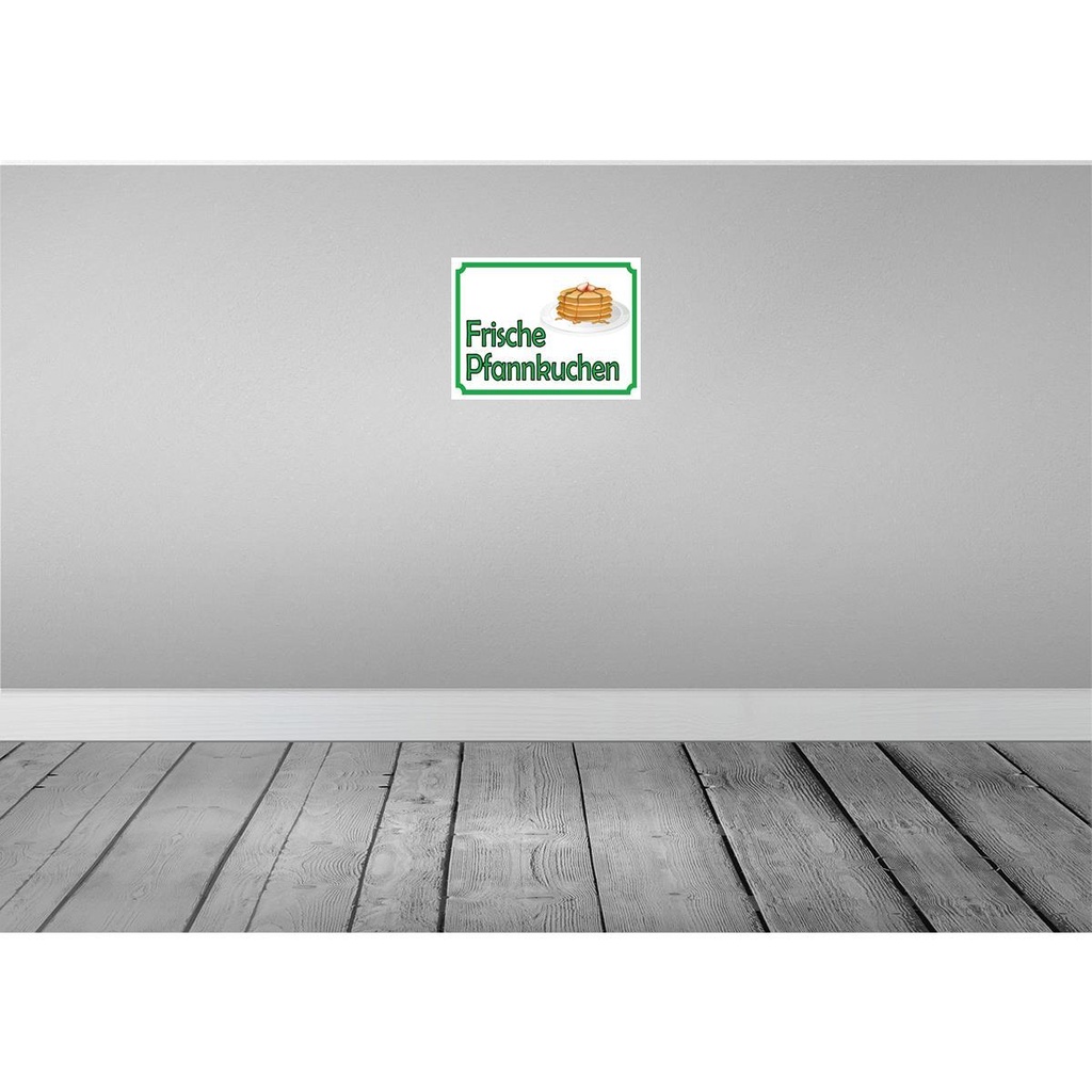 [LA-119084] Blechschild 30x40 cm frische Pfannkuchen Verkauf Essen Trinken Hofladen Marktstand Laden Bild 2