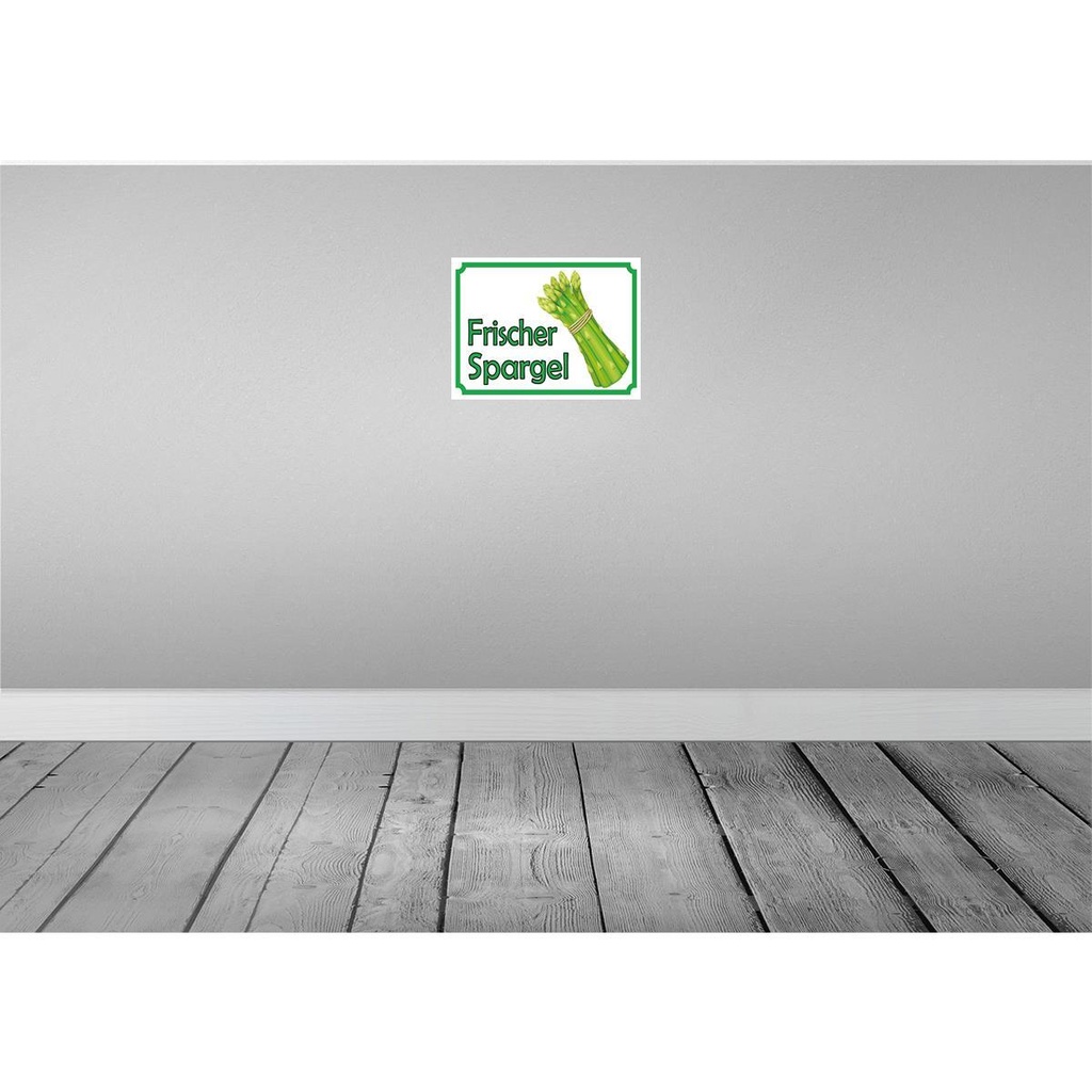 [LA-119091-H] Holzschild 30x40 cm frischer Spargel Restaurant Essen Trinken Bild 2