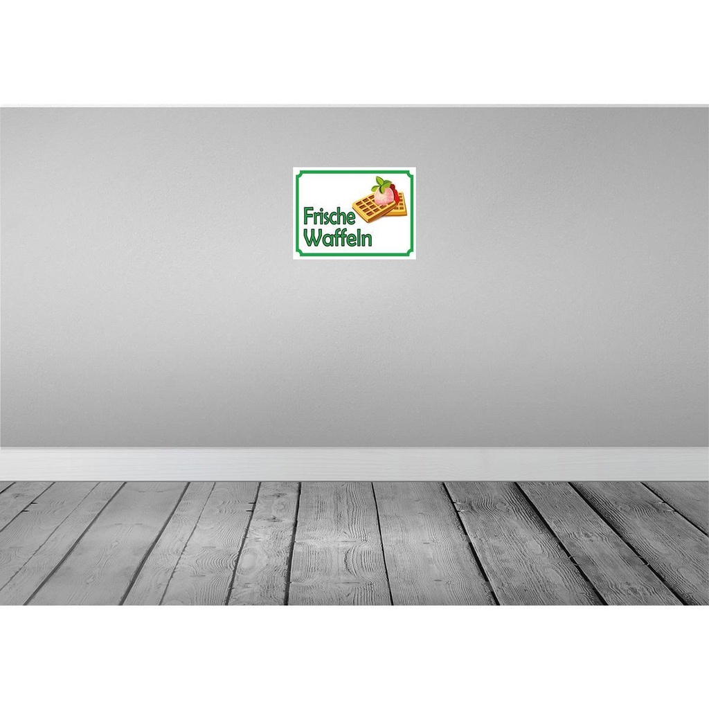 [LA-119093] Blechschild 30x40 cm frische Waffeln Verkauf England Bild 2