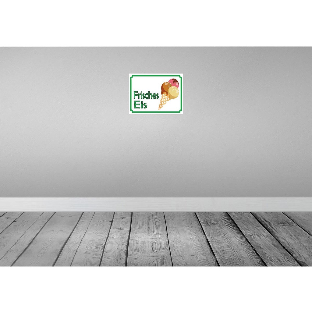 [LA-119094-H] Holzschild 30x40 cm frisches Eis Verkauf Warnschild Hinweisschild Bild 2