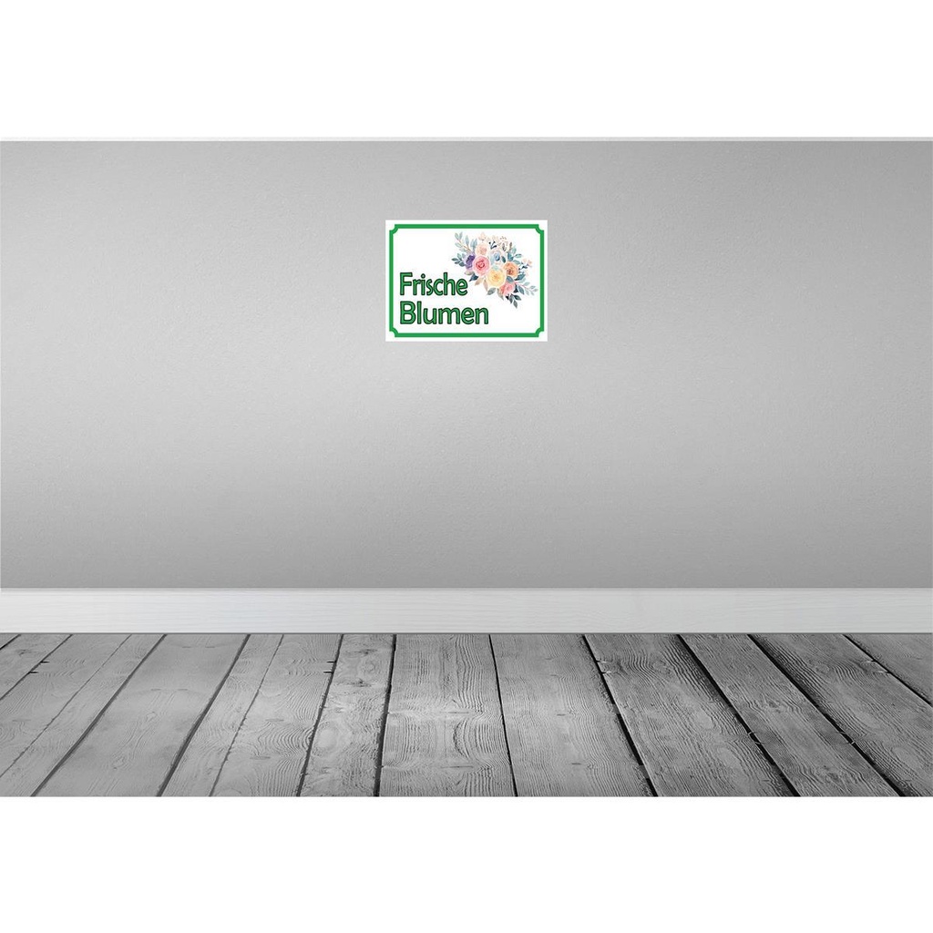 [LA-119096] Blechschild 30x40 cm frische Blumen Verkauf Hofladen Marktstand Laden Obst Gemüse Bild 2