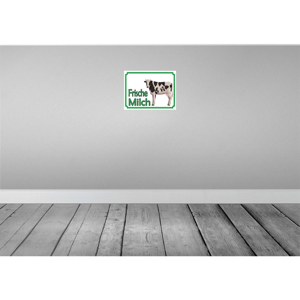 [LA-119098-H] Holzschild 30x40 cm frische Milch Verkauf Kuh Hofladen Marktstand Laden Bild 2
