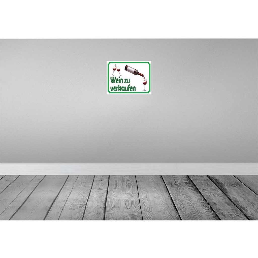 [LA-119099-H] Holzschild 30x40 cm Wein zu verkaufen Alkohol Essen Trinken Bild 2