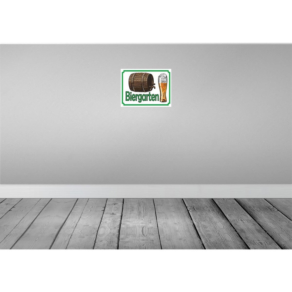 [LA-119100-H] Holzschild 30x40 cm Biergarten Bier Brauerei Essen Trinken Bild 2