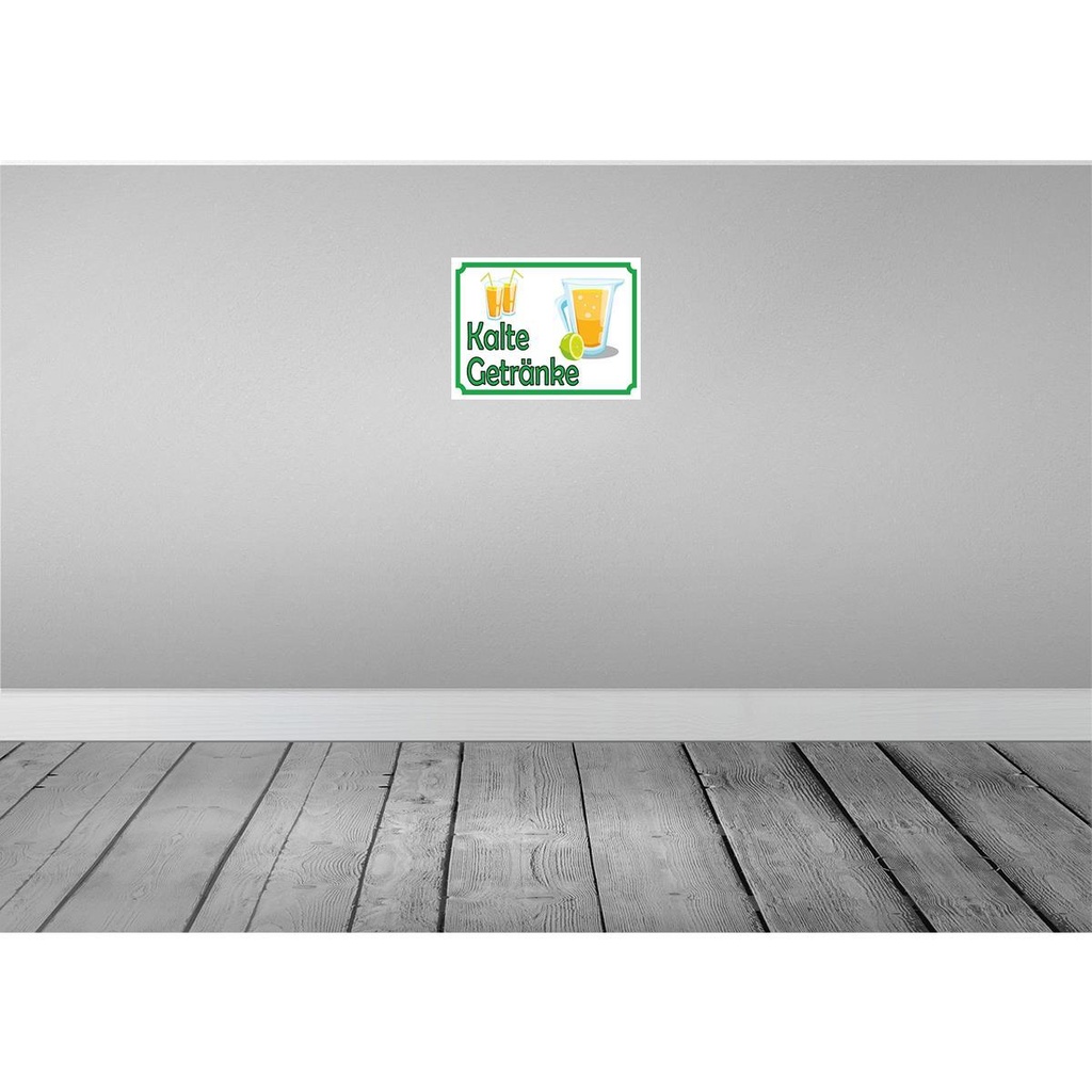 [LA-119102] Blechschild 30x40 cm kalte Getränke Verkauf Essen Trinken Bild 2