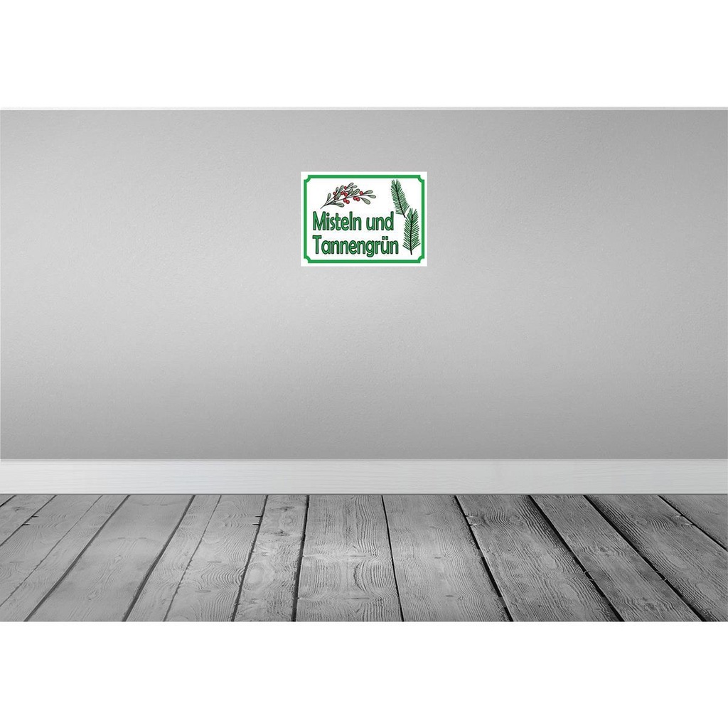 [LA-119104-H] Holzschild 30x40 cm Misteln Tannengrün Verkauf Dekoration Bild 2