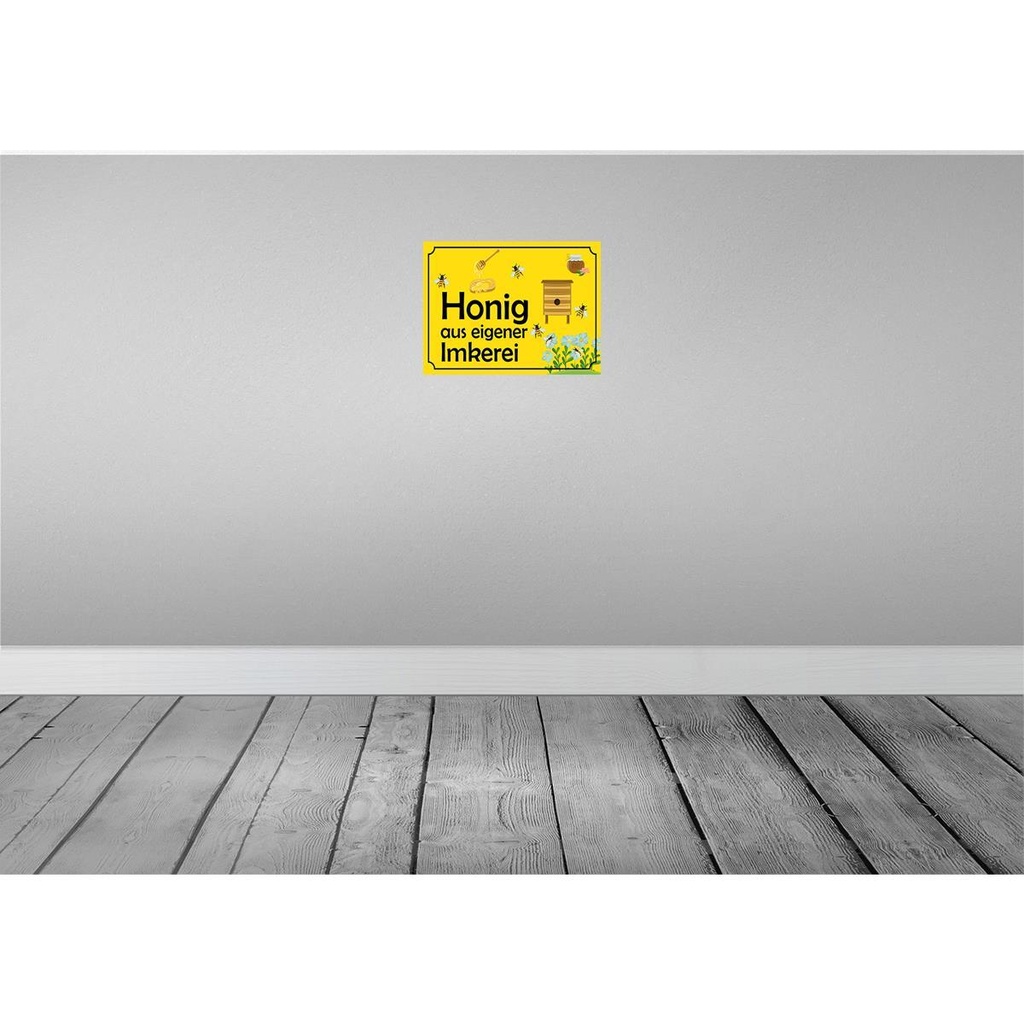 [LA-119105] Blechschild 30x40 cm Honig aus eigener Imkerei Hofladen Marktstand Laden Werbeschild Bild 2