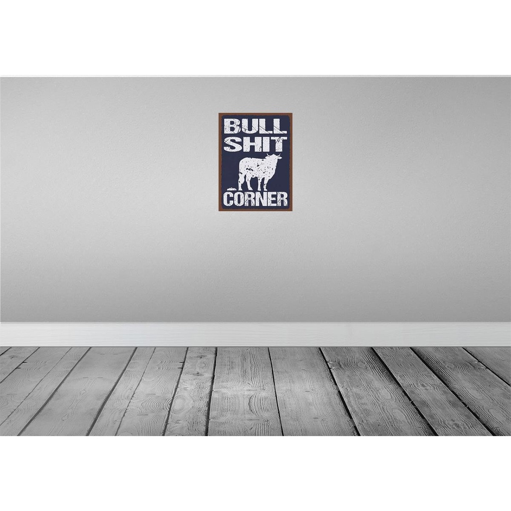 [LA-119129-H] Holzschild 40x30 cm Bullshit Corner lustig Dekoration Bild 2