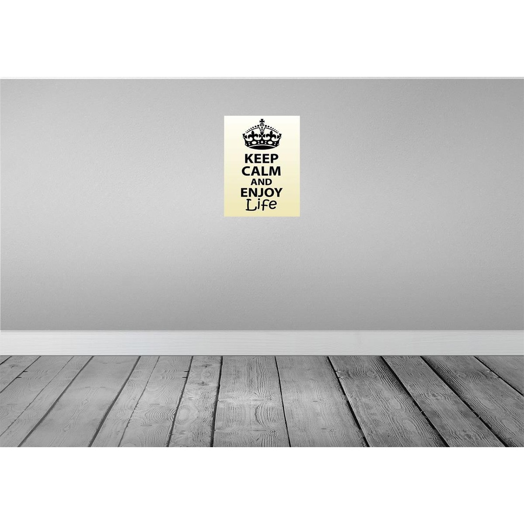 [LA-119130] Blechschild 40x30 cm Keep Calm and enjoy life Yoga Bild 2