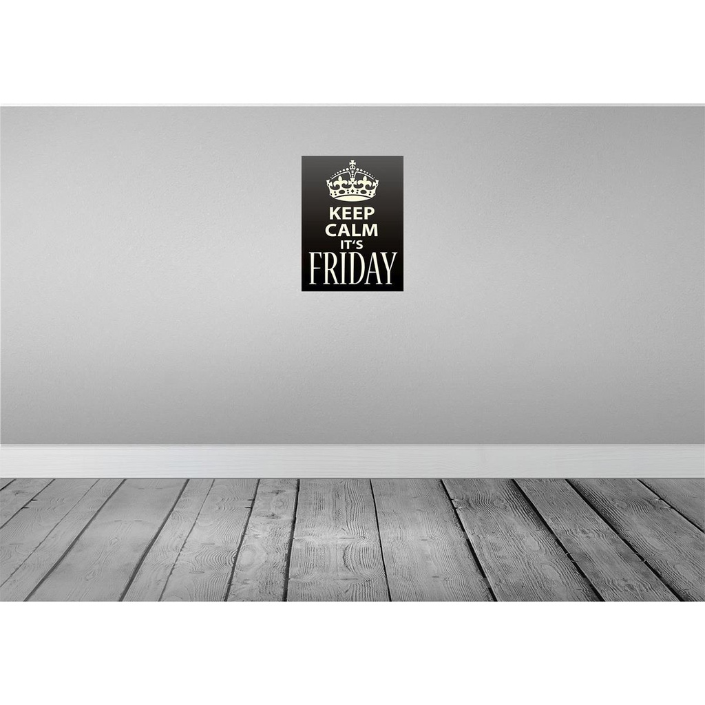 [LA-119140-H] Holzschild 40x30 cm Keep Calm it`s Friday Bild 2