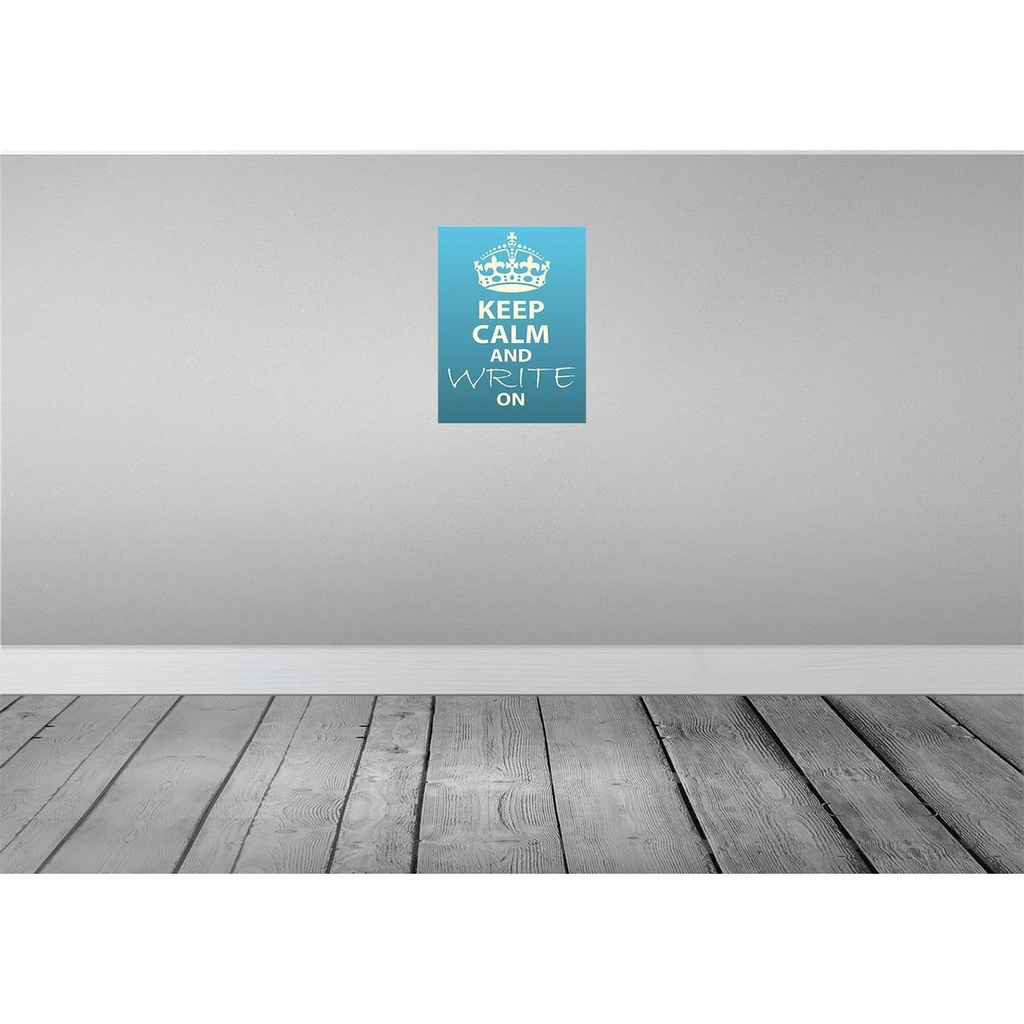 [LA-119145] Blechschild 40x30 cm Keep Calm and write on Yoga Bild 2