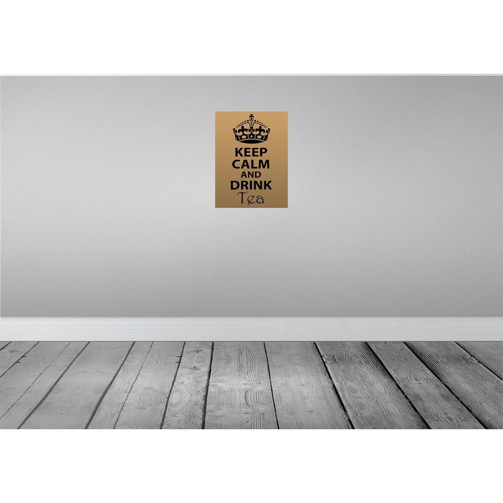 [LA-119146] Blechschild 40x30 cm Keep Calm and drink tea Yoga Bild 2