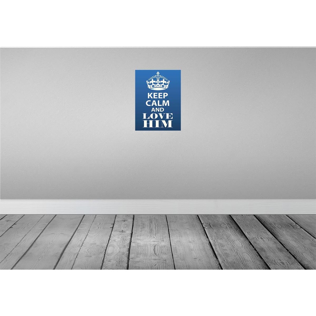 [LA-119154] Blechschild 40x30 cm Keep Calm and love him Yoga Bild 2