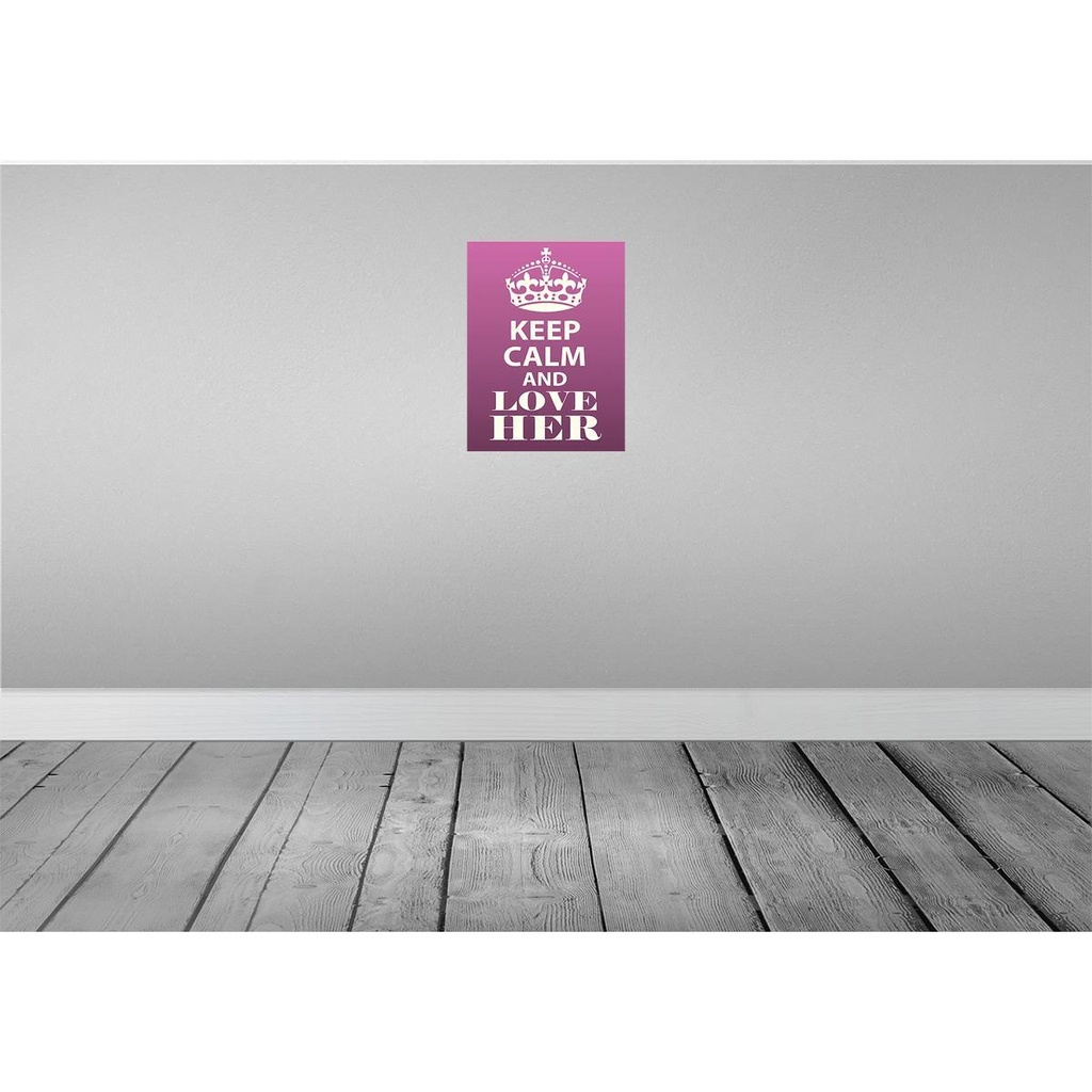 [LA-119155] Blechschild 40x30 cm Keep Calm and love her Yoga Bild 2