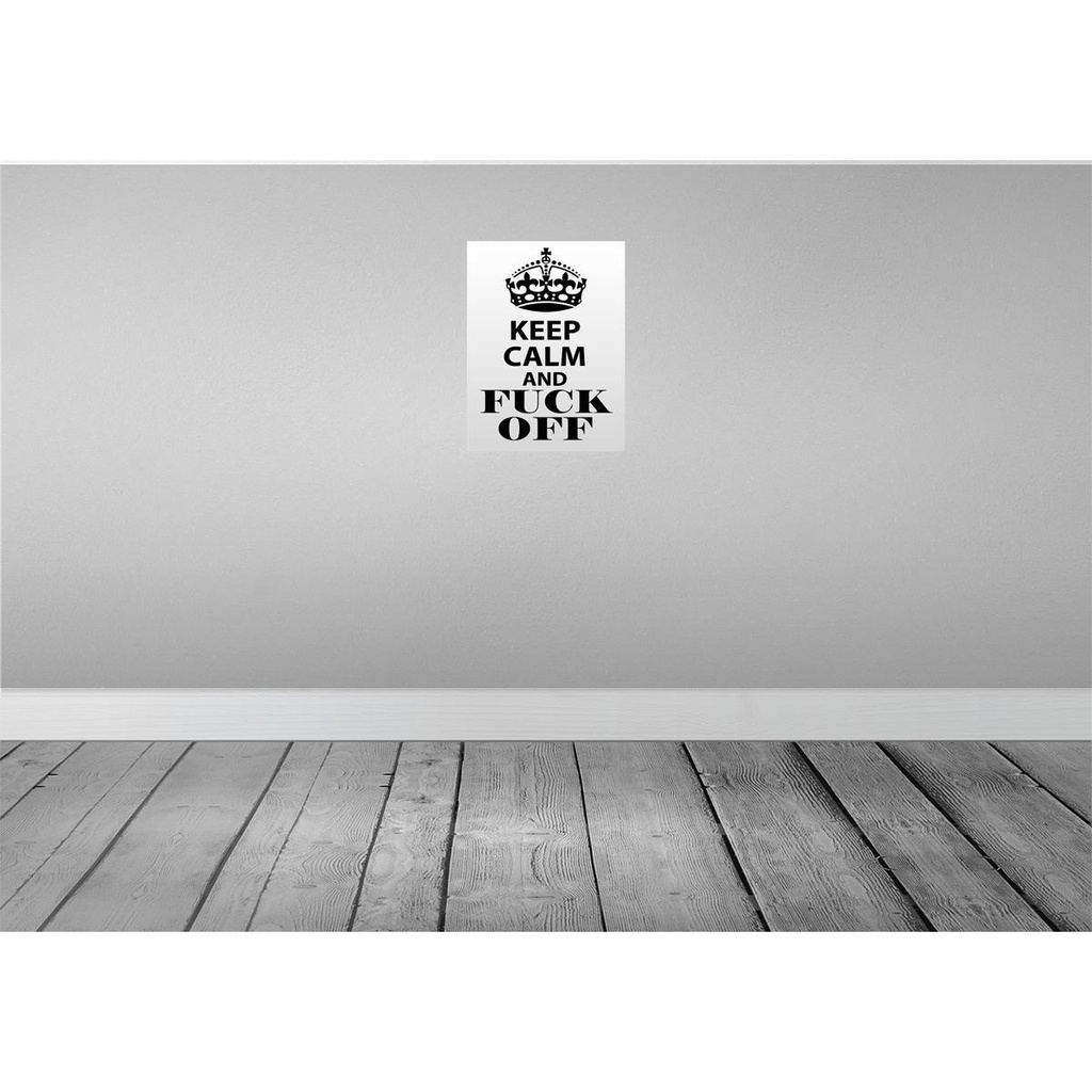 [LA-119158-H] Holzschild 40x30 cm Keep Calm and fuck off Bild 2